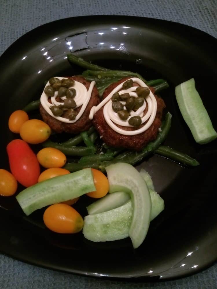 low carb pork and beef polpette burgers