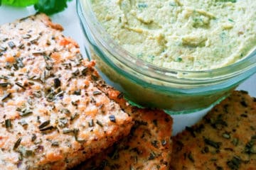 low carb rosemary focaccia bread and smocked mackerel pate