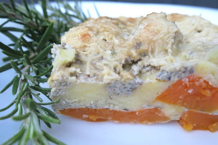 low carb butternut squash and mushroom lasagna