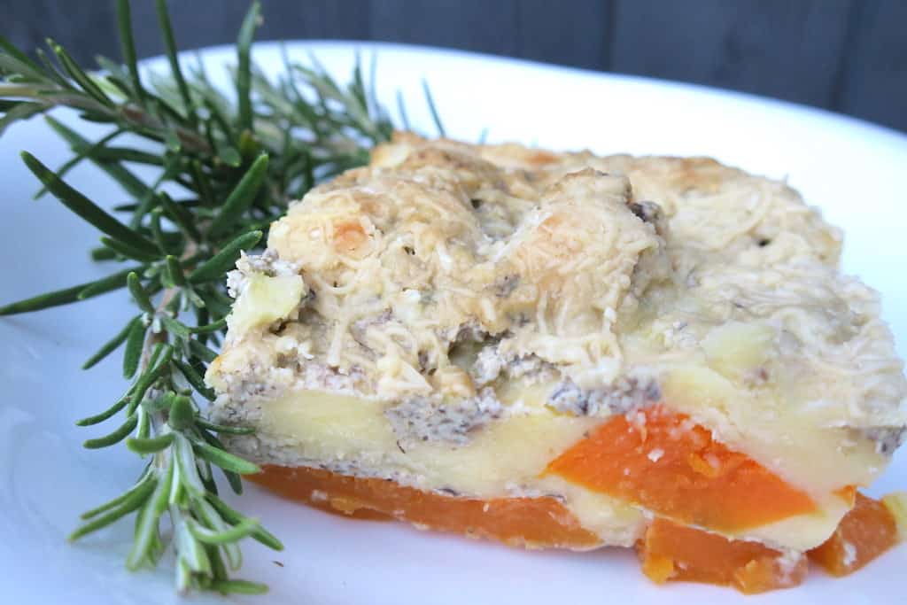 low carb butternut squash and mushroom lasagna