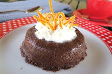 sugar free keto chocolate orange baked custard