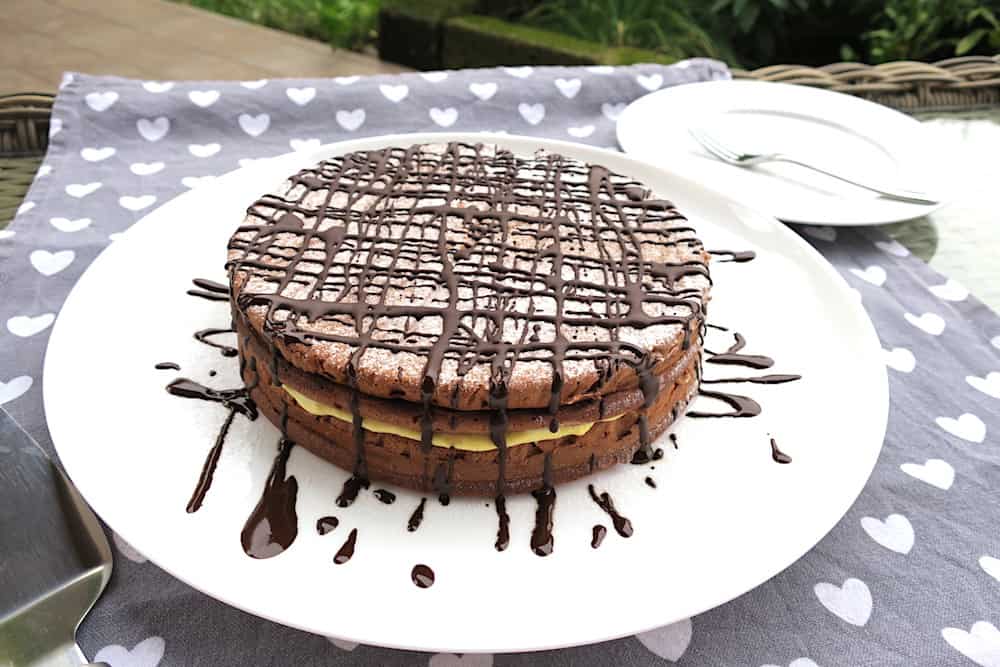 Easy Sugar Free Keto Chocolate Protein Cake