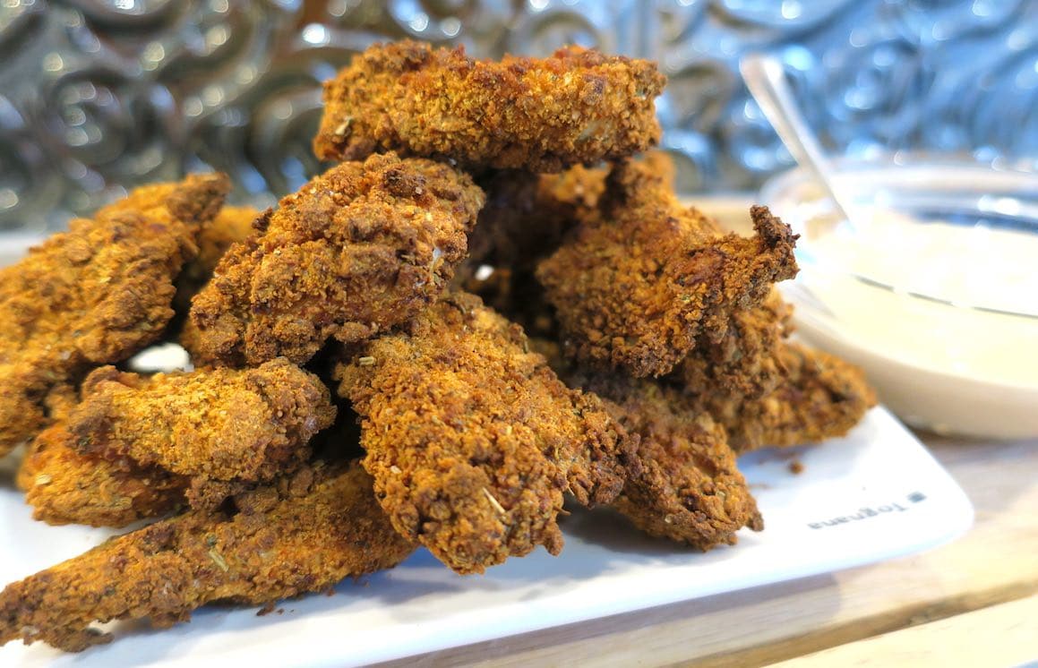 keto crispy baked chicken goujon tenders