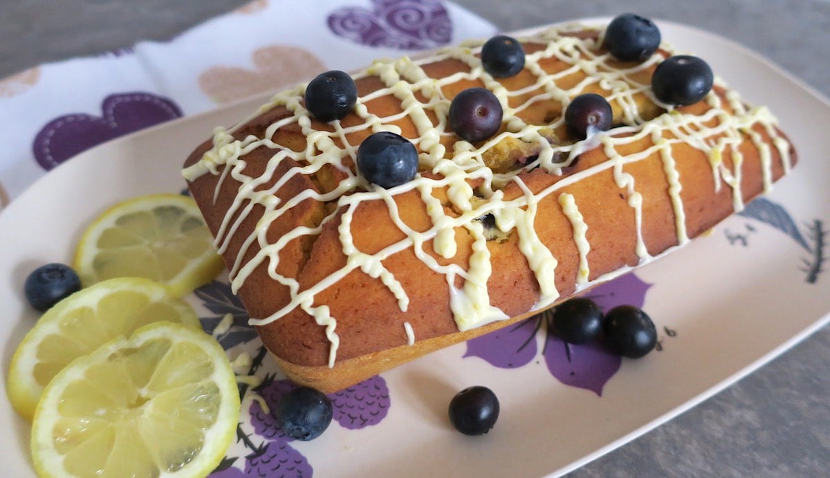 Keto Sugar Free Lemon & Blueberry Madeira Cake