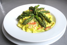 Wild Salmon & Asparagus Keto Tagliatelle