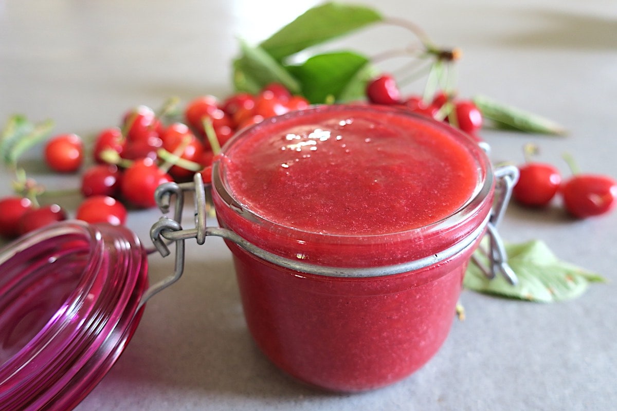 Sugar Free Cherry Jam with Kuzu