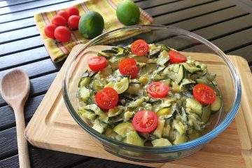 Low Carb Zucchini with Lime & Coconut Cream