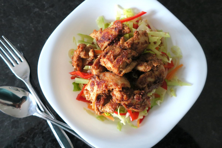 Keto Satay Chicken with Crunchy Salad