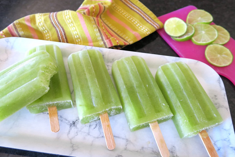 keto cucumber & lime ice lollies